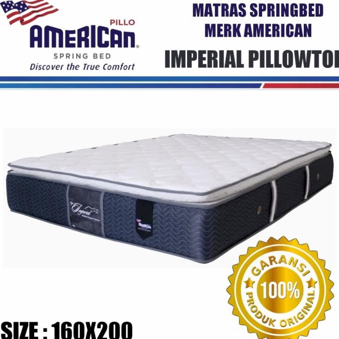 @#@#@#] kasur springbed merk American type Imperial pillow top 160x200