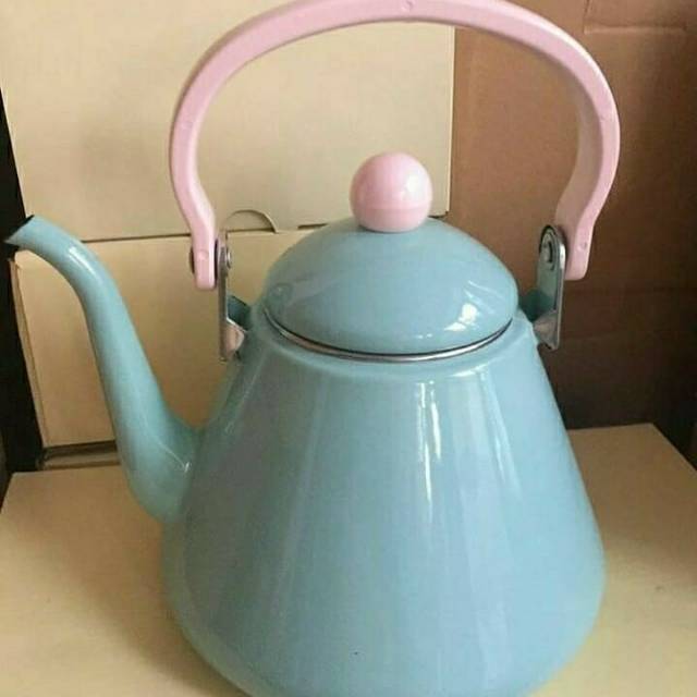 Teko enamel tosca pink shabby pastel