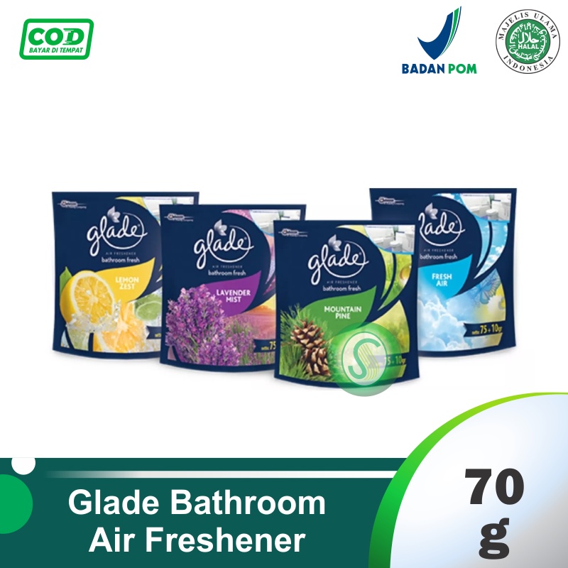 Glade Bathroom Air Freshener 75gr - Pengharum Kamar Mandi