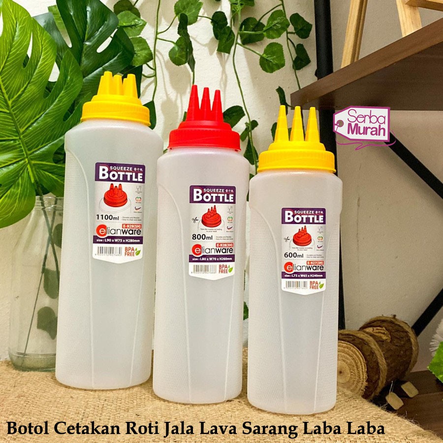 Botol Cetakan Roti Jala Lava Sarang Laba Laba - Botol Serbaguna Bahan Plastik