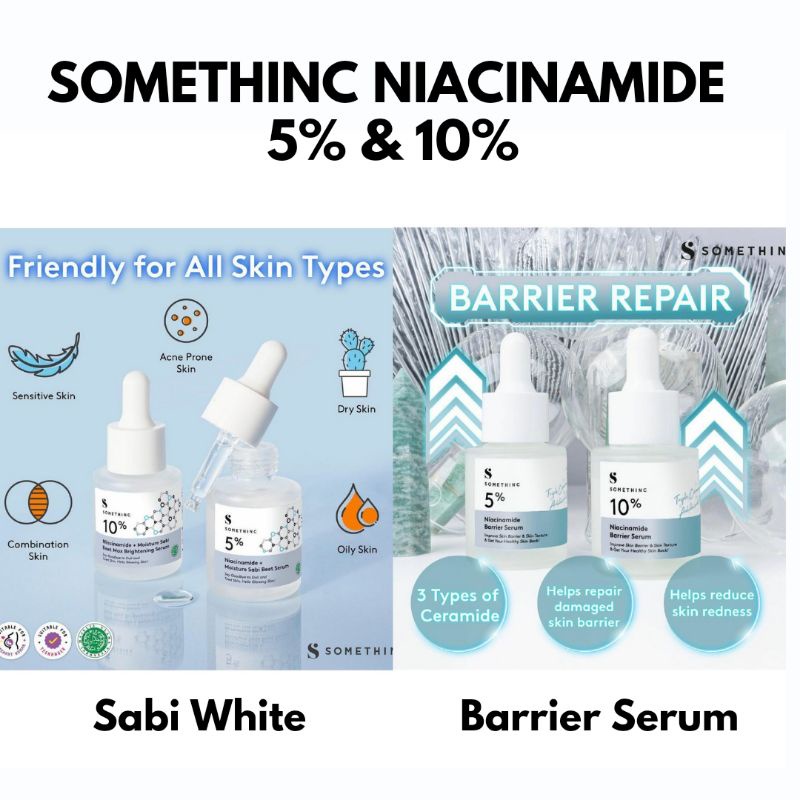 SOMETHINC 5% dan 10% -  NIACINAMIDE + MOISTURE SABI BEET AND BARRIER SERUM