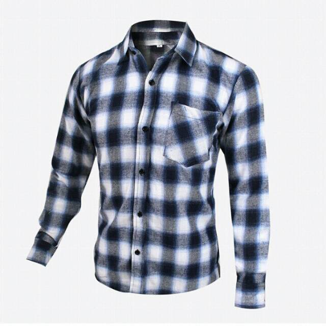 Fortklass Kemeja Flanel Bongun Pria Lengan Panjang Slim Fit Kemeja Kotak Kotak Pria Shopee Indonesia