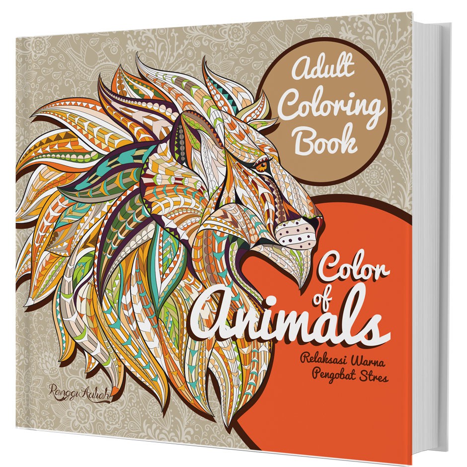 Download Adult Coloring Book Color Of Animals Shopee Indonesia