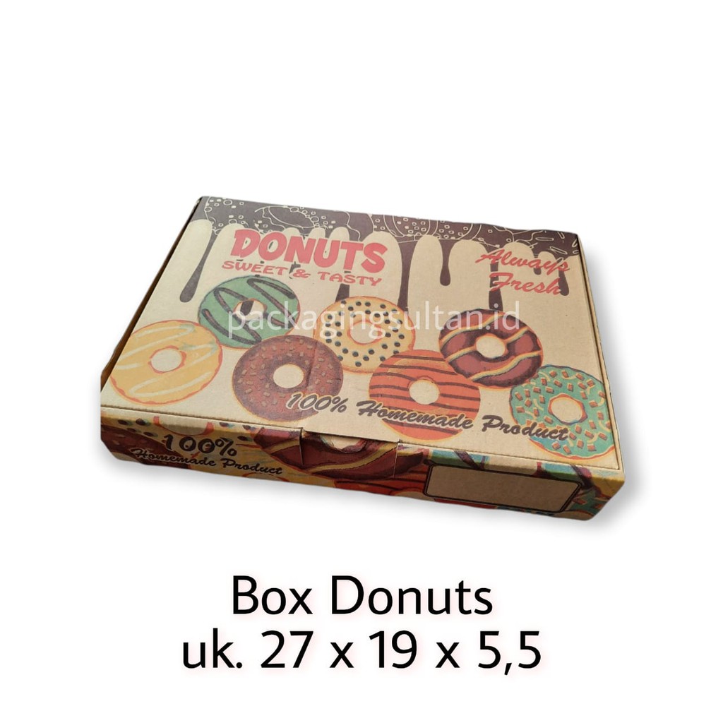 

Box Donat Corrugated Eflute/ Kotak Donat Isi 6 / Size 27 x 19