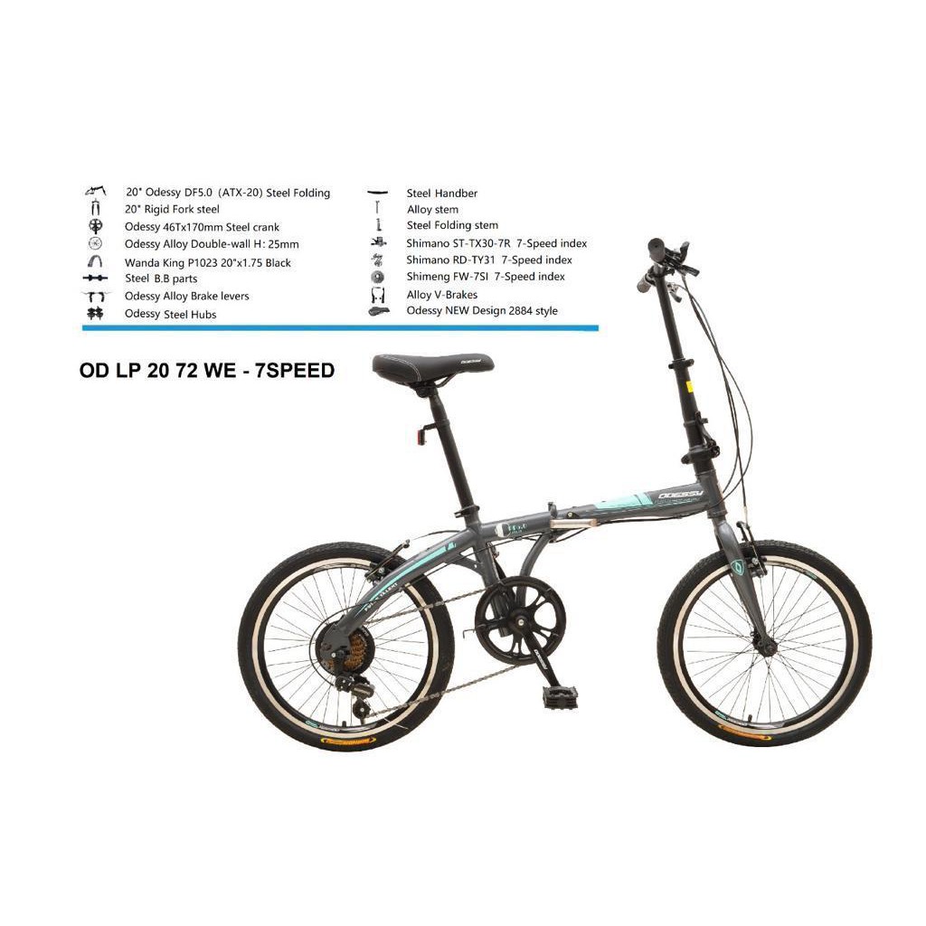 Sepeda Lipat Odessy 20 72 NEW 7 speed shimano