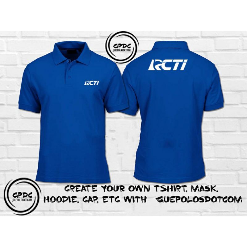 POLOTSHIRT BERKERAH RCTI'MEDIA TV-COSTUM RCTI DENGAN SABLON KWALITAS