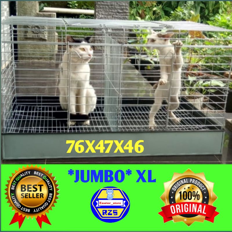kandang Kelinci galvanis Jumbo #kelinci #marmut jumbo xl ukuran P,76- L,47,- T, 46-1