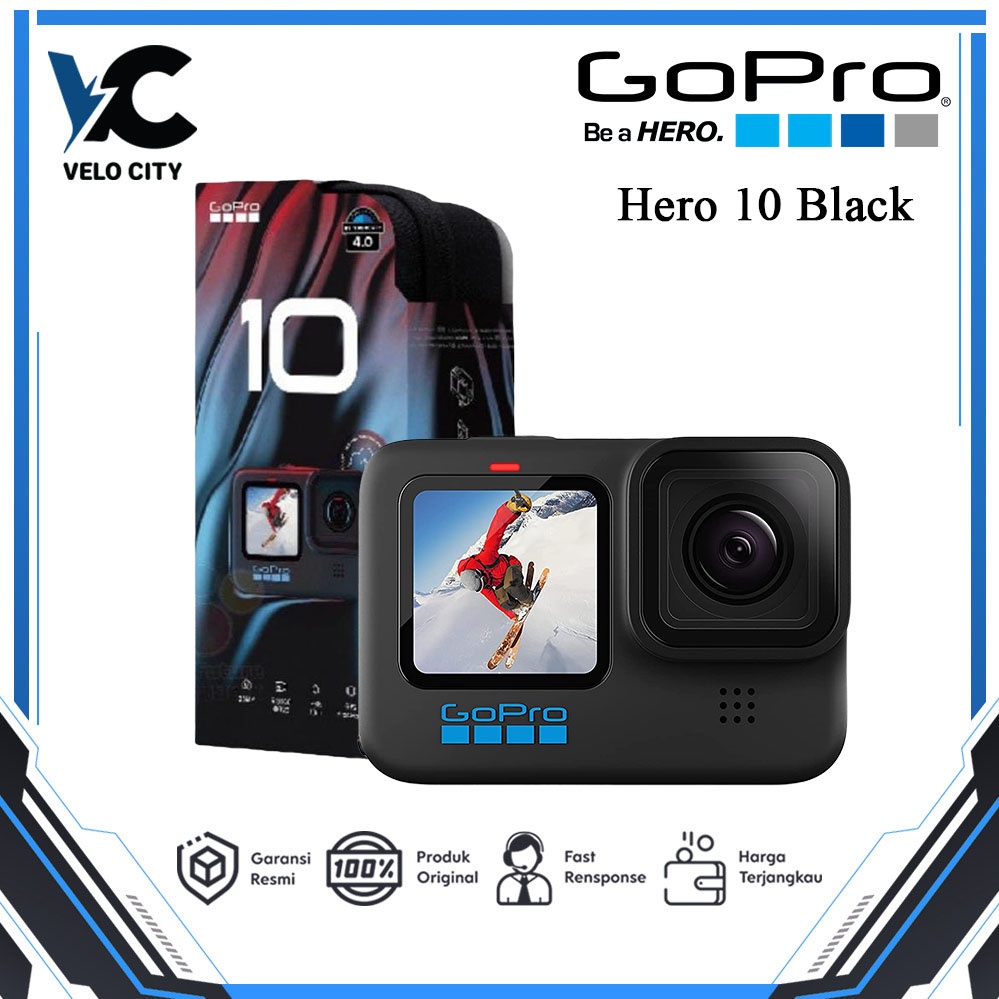 GoPro Hero 10 Black Action Camera 5.3K - Original Garansi TAM 1 Tahun