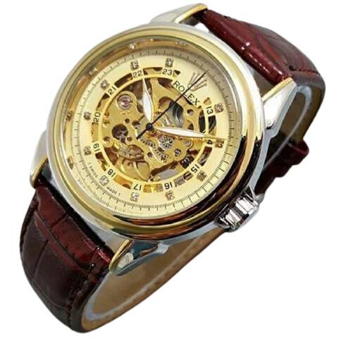 Jam Tangan Rolex Skeleton Automatic Kulit