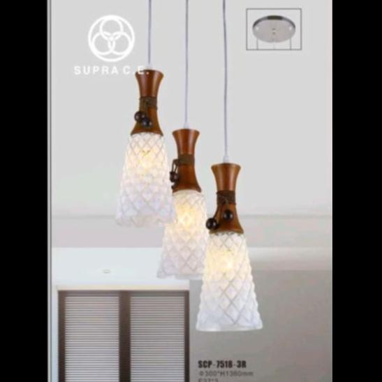 Lampu Hias Gantung Vintage Retro Modern Minimalis Kayu Scp 7518-3R Ojkq4Axf9X