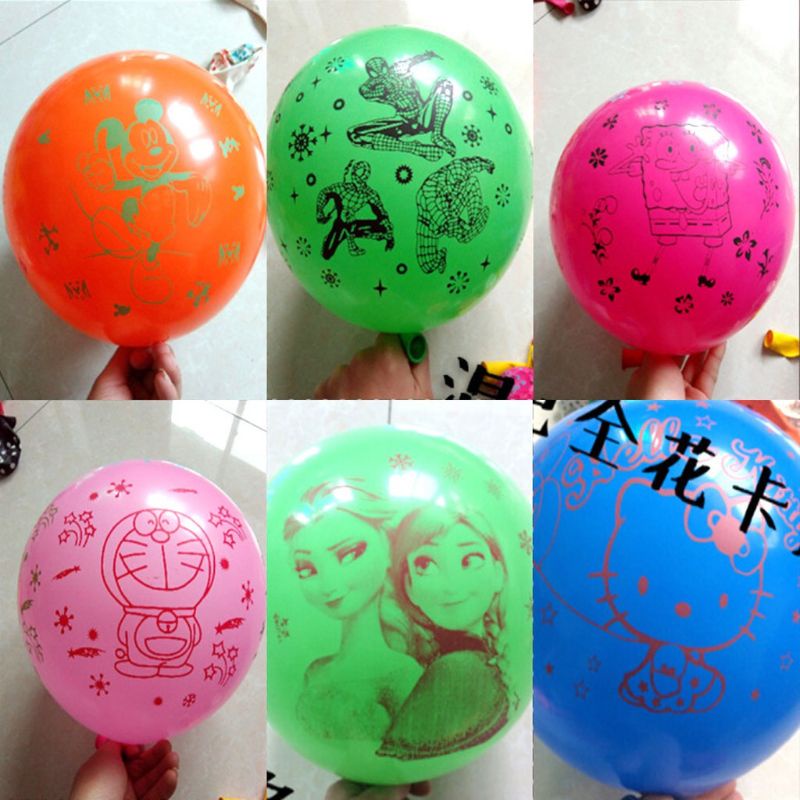 100 Pcs Balon Ulang Tahun Karakter Anak Disney High Quality 12 In