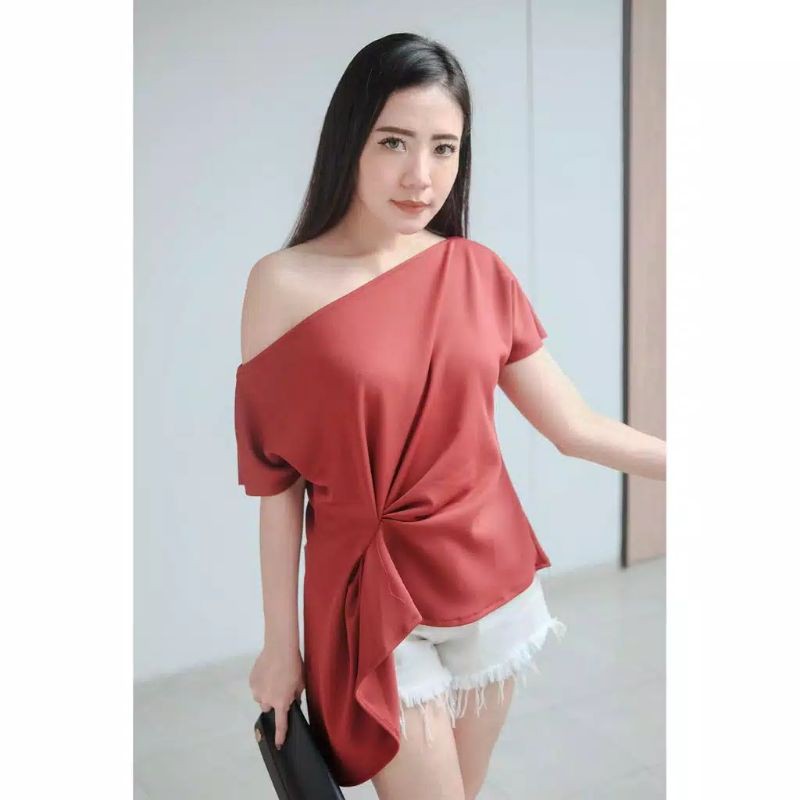 Baju sabrina wanita atasan sabrina scuba baju sabrina pantai