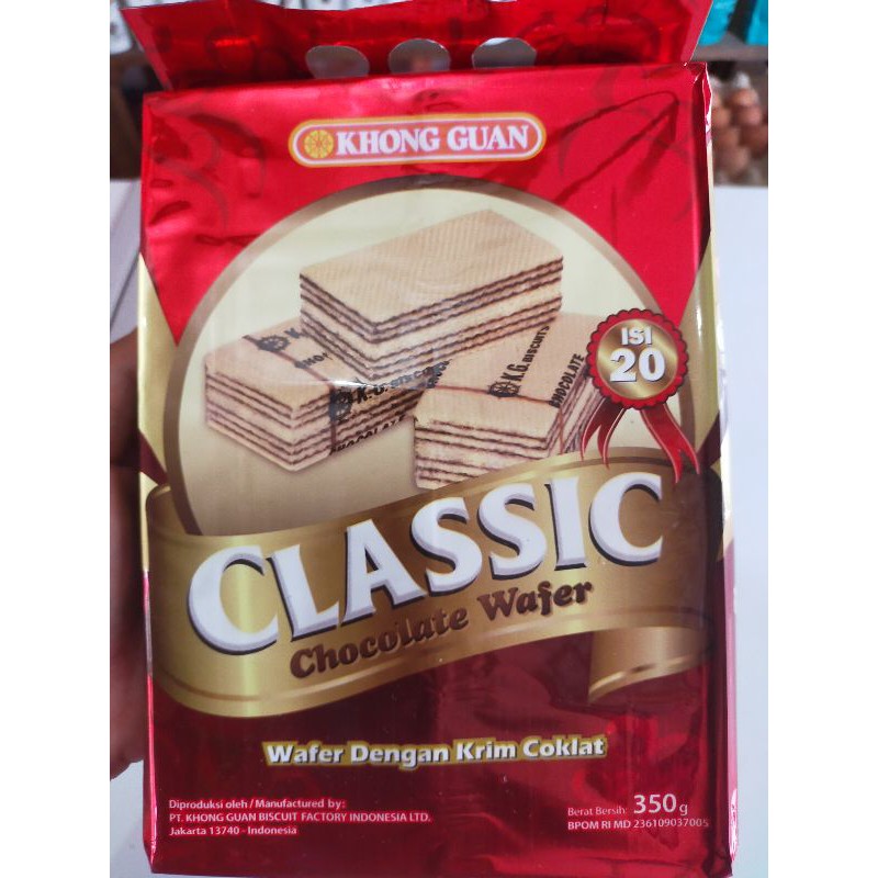 

KHONG GUAN CLASSIC 350g /wafer dengan krim coklat