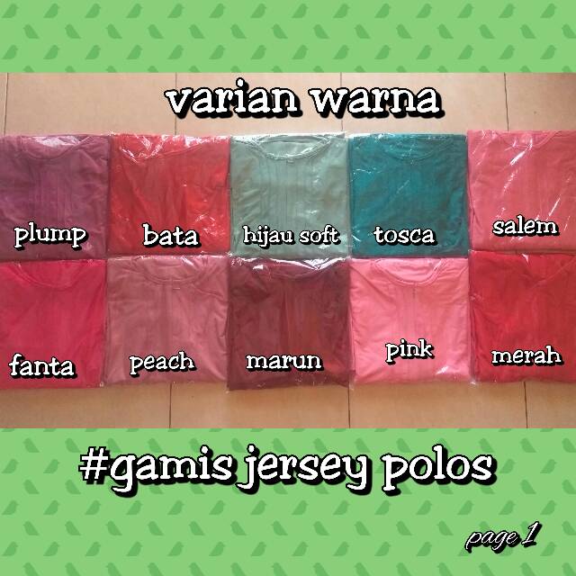 Gamis Polos Jersey Busui Cubit Terlaris (1 kg muat 3)