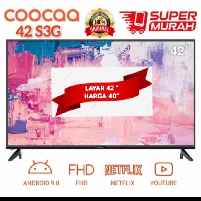 Tv Led COOCAA 42 inch 42S3G Full HD - TV Android 9 - Smart TV - Wifi