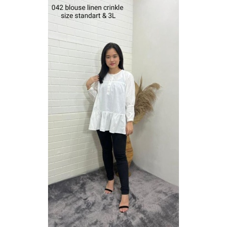 BLOUSE WANITA JUMBO SUPER JUMBO BAJU PUTIH LEBARAN BAJU PUTIH KERJA KEMEJA PUTIH GAMIS PUTIH LEBARAN