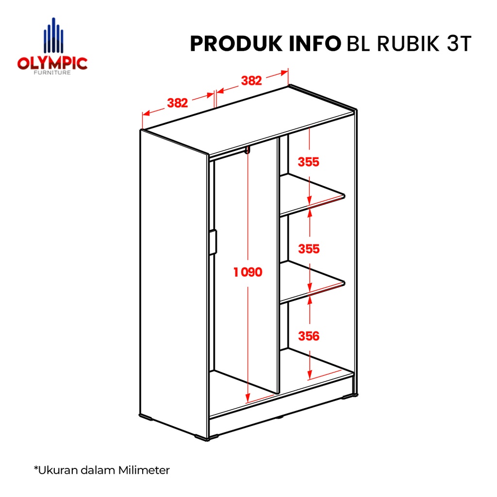 Olympic Paket Hemat Kamar - Lemari &amp; Rubik Box Series