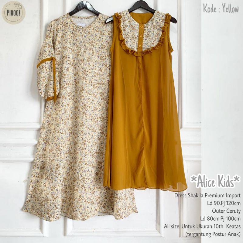 Alice kids setelan shakila premium import pirooz
