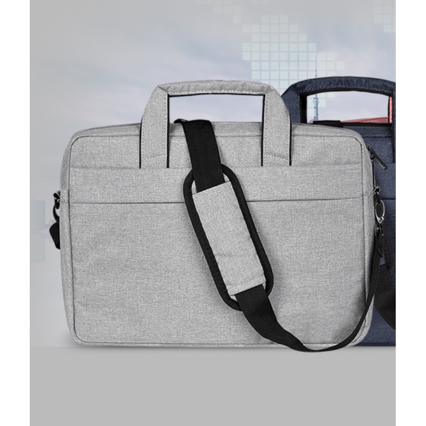Tas Laptop 14 inch Softcase Sleeve Slempang macbook Waterproof - Grey