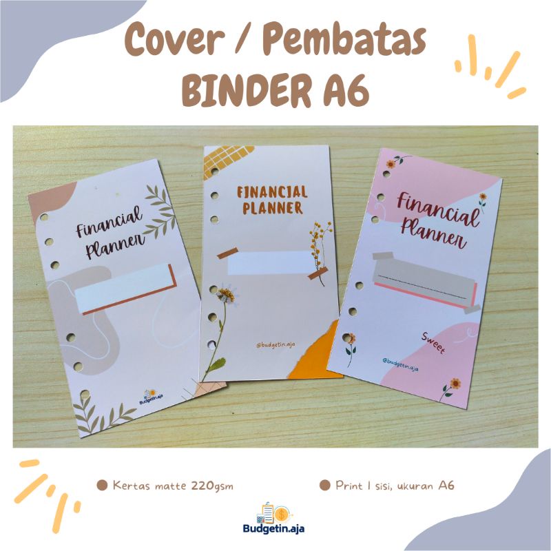 

COVER PEMBATAS BINDER A6 SINKING FUND, BUDGETING