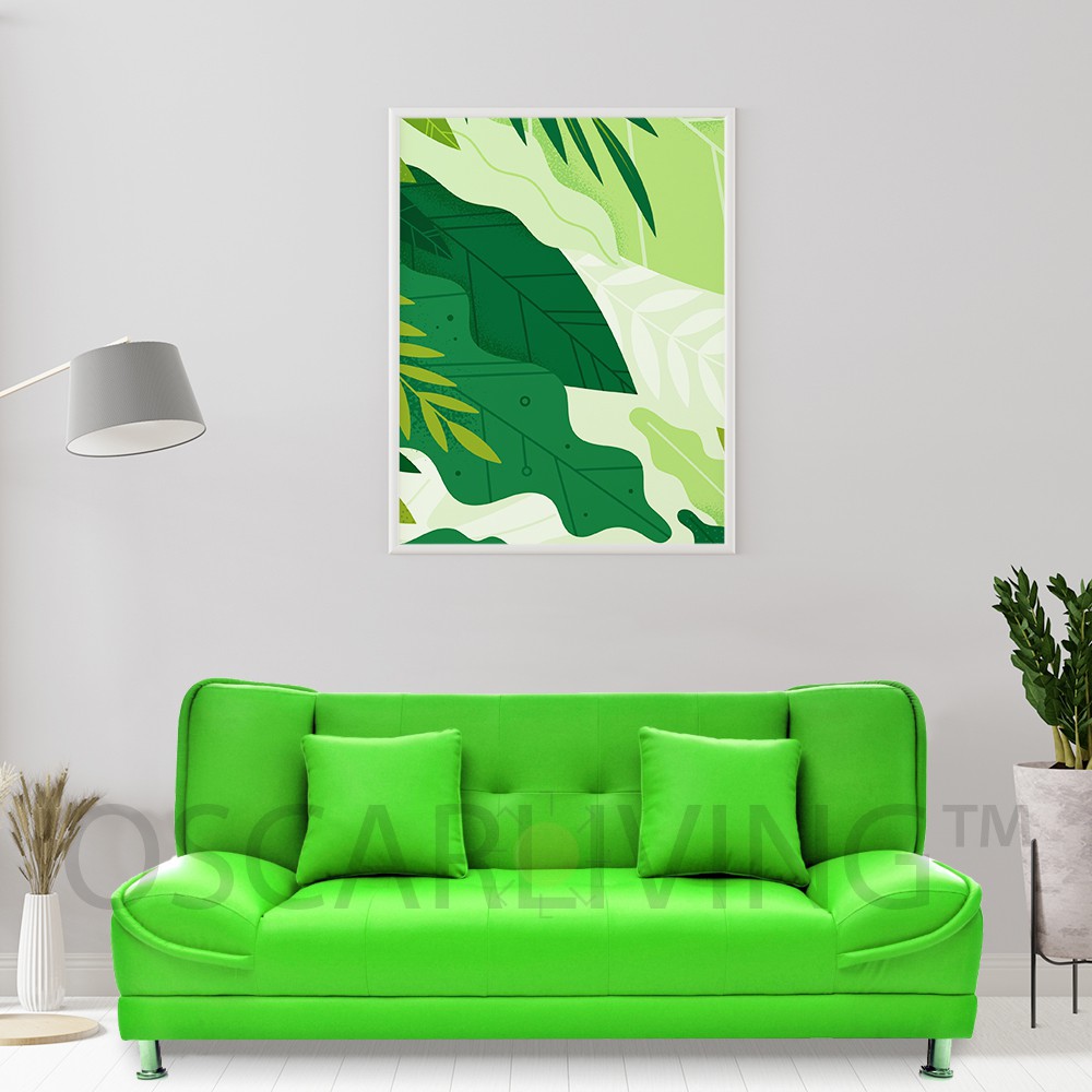 OLC Sofa Bed Nokia Hijau / Sofabed Minimalis / Sofa Tidur Bahan Oscar [Khusus Jabodetabek]