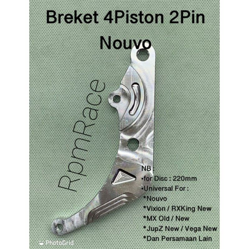 Breket Kaliper 2p Piston Nuovo Nuvo Rx k New Vixion New Mx Jupiter Z fzr vega r Dll