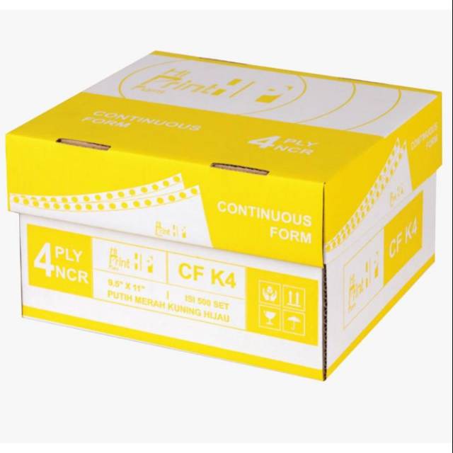 

CONTINUOUS FORM 4 PLY 9.5 x 11 (ISI 500 SHEETS) HI PRINT