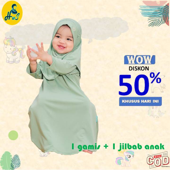 SET GAMIS ANAK PEREMPUAN MURAH FASHION ANAK MUSLIMAH GAMISET DAILY PEKANBARU