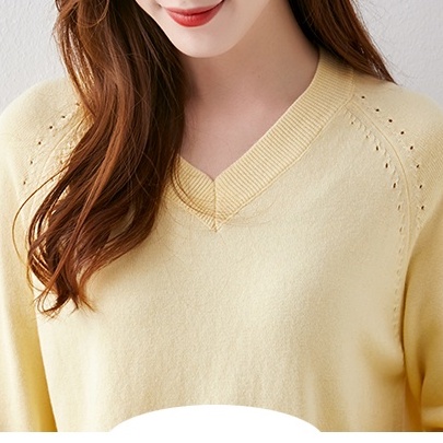 【Elegant】Korean V-neck Blouse 2332