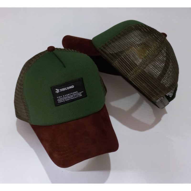 Topi Trucker 3Second Bahan Adem Nyaman Pria Wanita