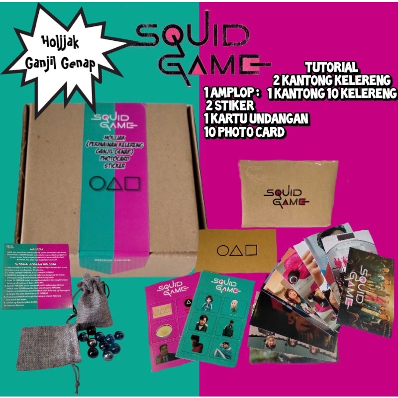 Squid Game Card/Kartu Squid Game/Photocard Squid Game/Stiker Squid Game/Squid Game Stickers/Squid Game Photocard/Koleksi Squid Game/Barang Squid Game/Mainan Squid Game