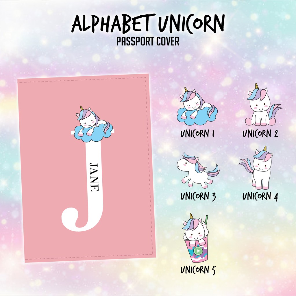 Custom Paspor Cover Alphabeth with Character