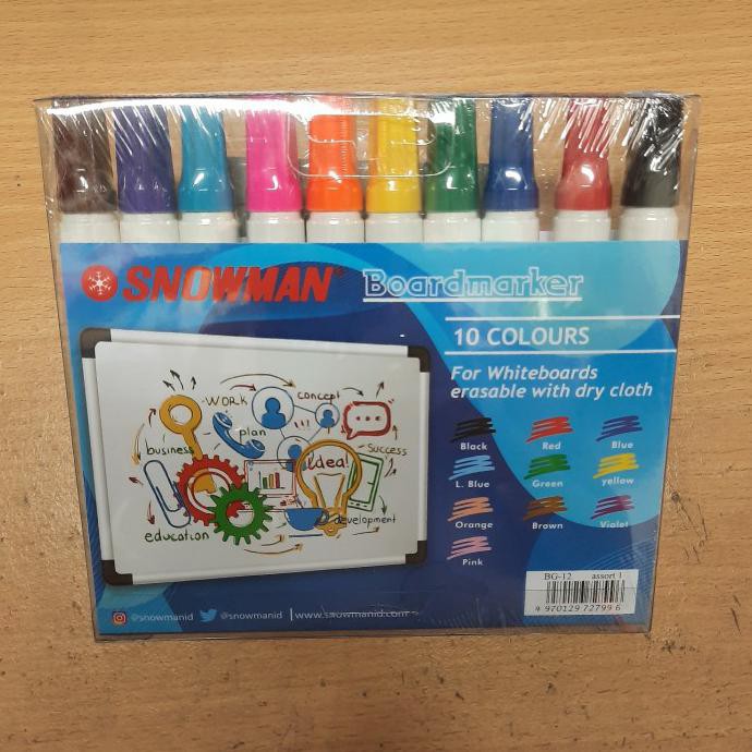 

(PERALATAN MENGGAMBAR) SPIDOL SNOWMAN 10 WARNA BG-12 / SPIDOL SNOWMAN BG-12 (10 WARNA) SALE