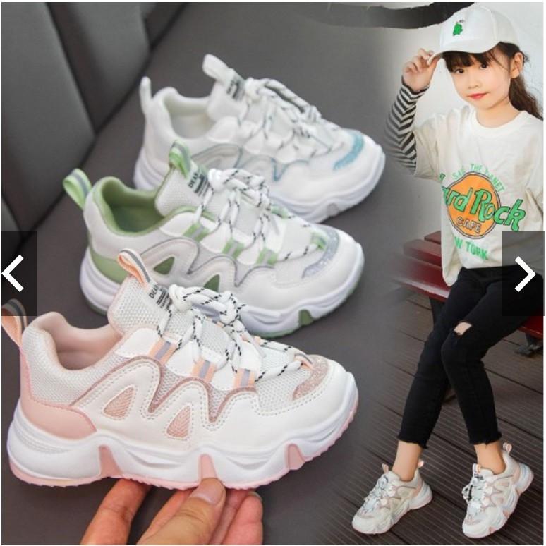 Zig Zag Non Led Sepatu Anak Import Kids Shoes Sneakers Size 26-37 Usia 3-9 Tahun