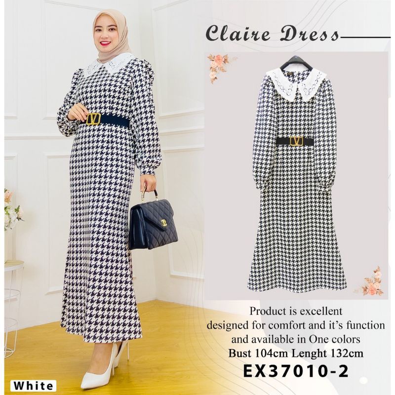 EXTU gamis limited edition + belt / Gamis extu /gamis extu houndstooth / EXTU nabila / extu herlin
