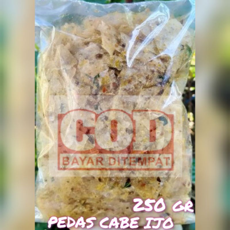 

keripik beledag 250 gr rasa pedas cabe ijo mantul