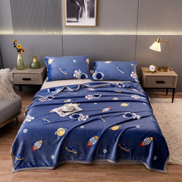 Selimut Dewasa Selimut Bulu Motif Dewasa Uk 150x200 - Space(G0P7) Selimut Bulu Dewasa IMPORT PREMIUM