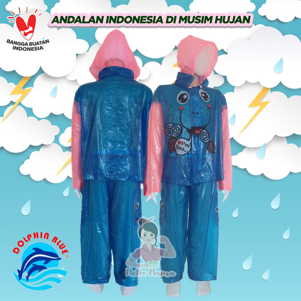 Jas Hujan Anak Jaket Celana BIG KID Raincoat DOLPHIN KID 940