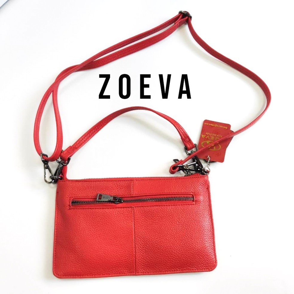 ZOEVA 𝙆𝙐𝙇𝙄𝙏 𝙎𝘼𝙋𝙄 𝘼𝙎𝙇𝙄 Shoulder Bag Tas Selempang Wanita Sling Bag Tas Wanita Fashion [Casual]