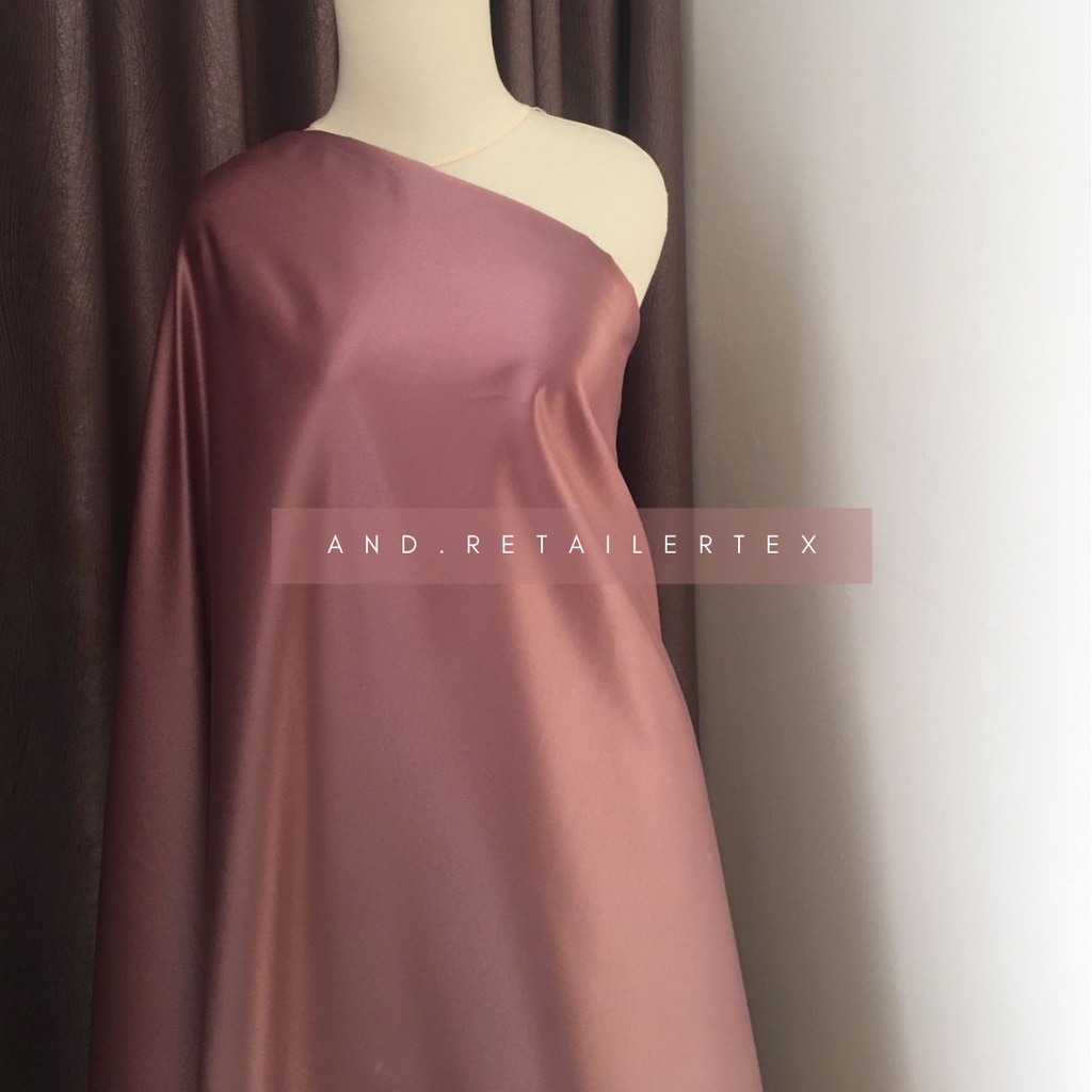 Kain Satin Velvet Premium Warna Rose Bronze Bahan Seragaman Bahan Furing Bisa untuk Background Backdrop Foto Produk