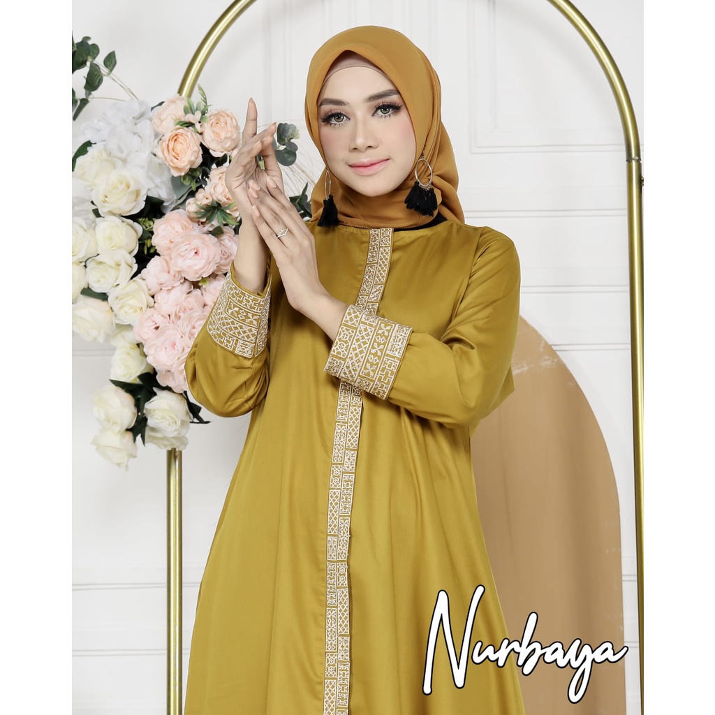 Gamis Madina Nurbaya Dress Muslim Wanita Terbaru Kekinian //Fashion Casual Wanita Muslim Toyobo Fodu