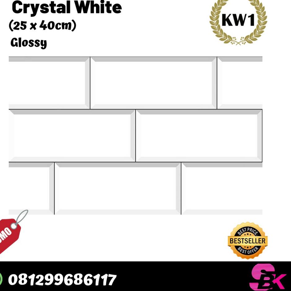 Special - Keramik Dinding Kamar Mandi 25x40 Crystal White ..
