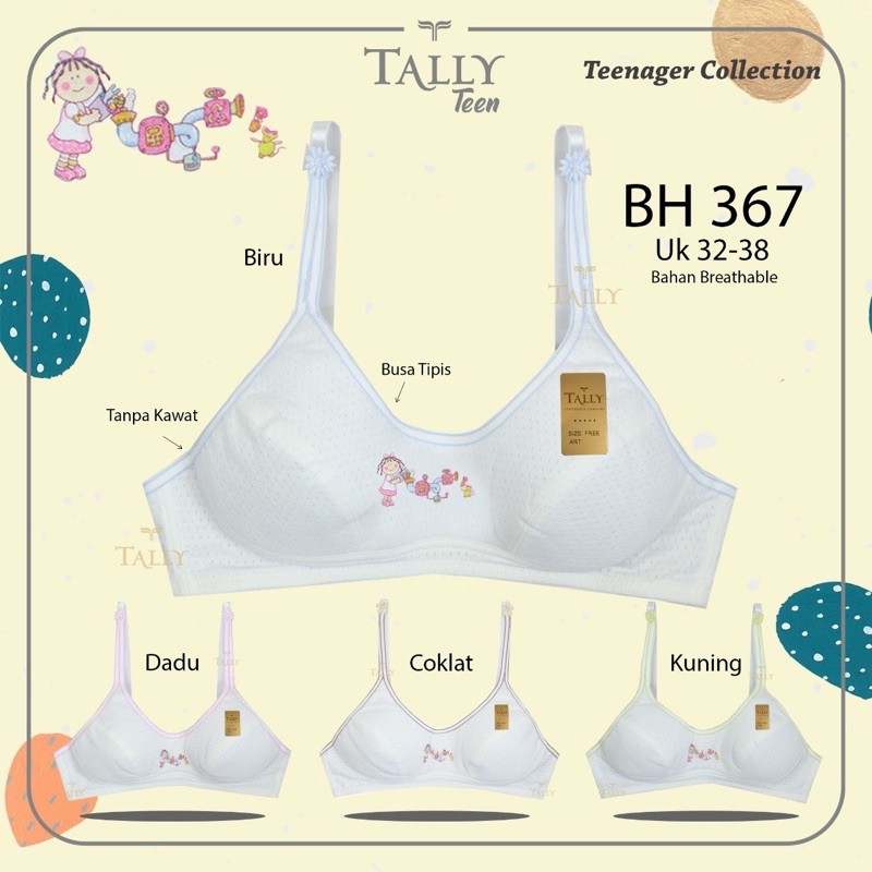 TALLY BRA BH REMAJA ABG 367 I SIZE 32 - 38 I BUSA TIPIS I TANPA KAWAT