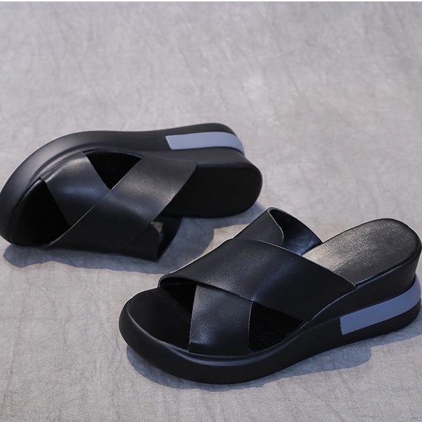 KZT-SW05 Sandal Wedges Wanita Sandal Wanita Import Wedges Tinggi