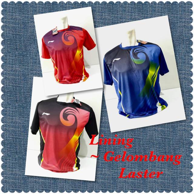 Kaos badminton lining gelombang laster