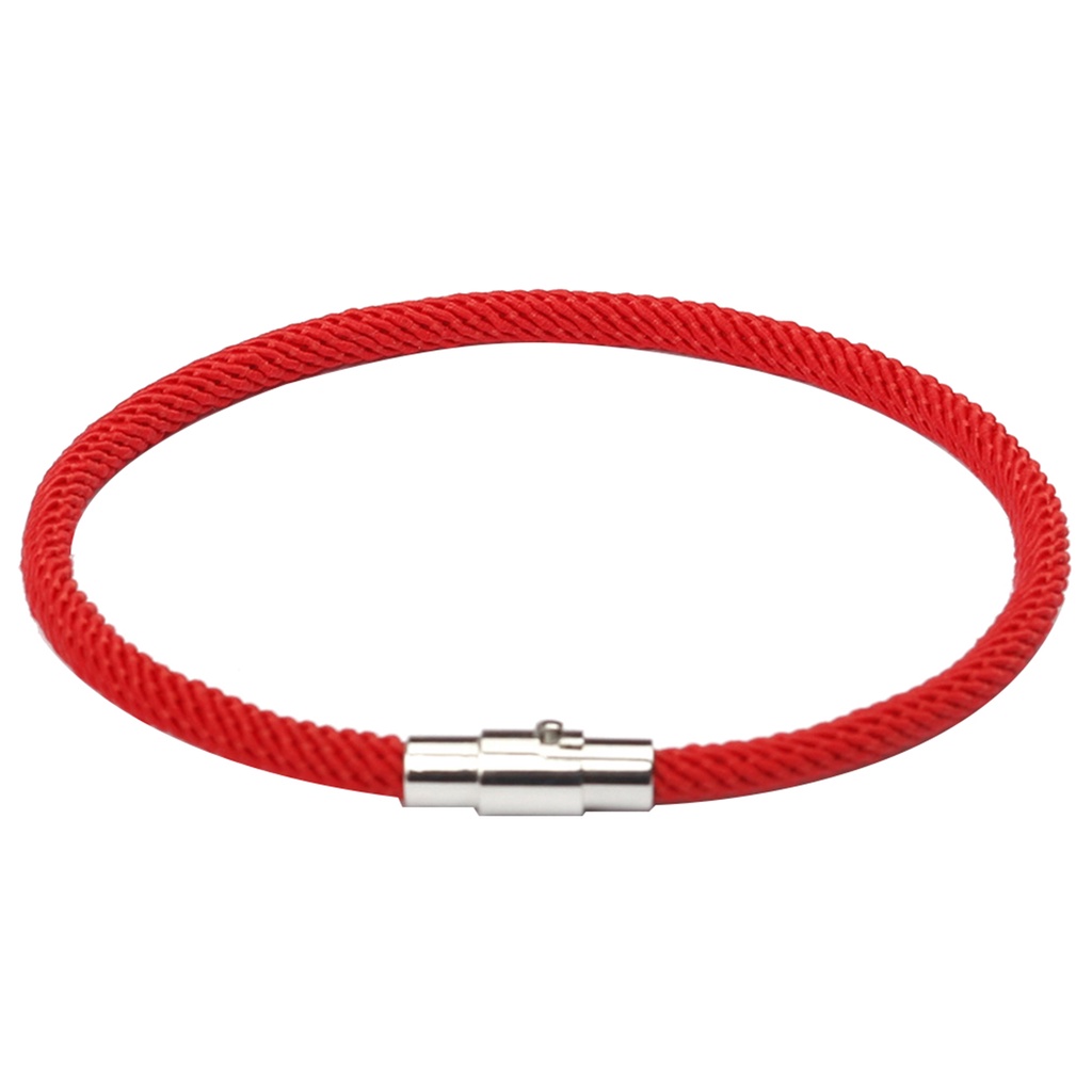 Hu Hu Hu Hu Hu Alat Bantu Pasang Kacamata♡ Gelang Tali Nilon Warna Polos Dengan Gesper Magnet Untuk Pasangan / Pria / Wanita