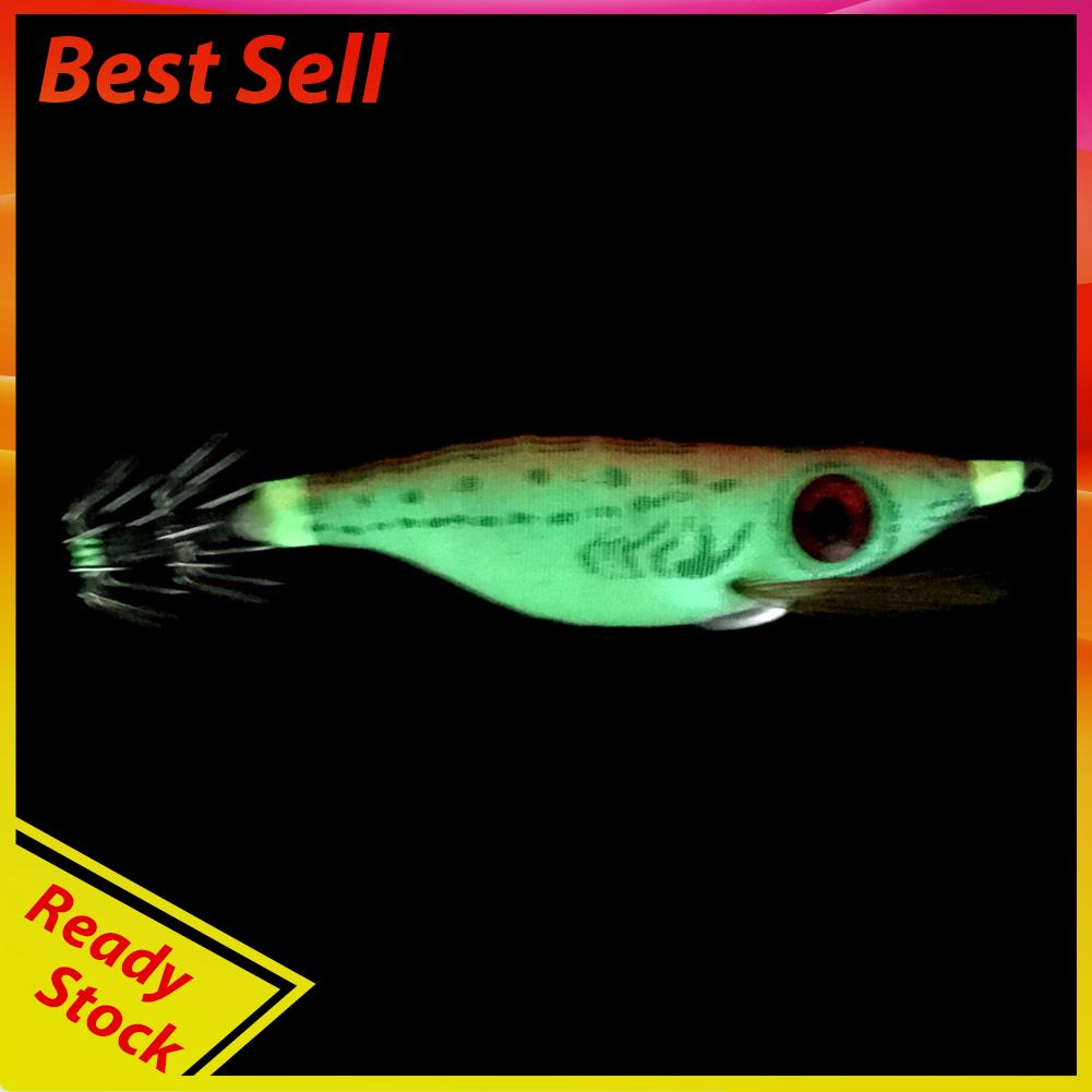 Umpan Pancing Cumi-Cumi Luminous 10cm 9g Bahan Kayu