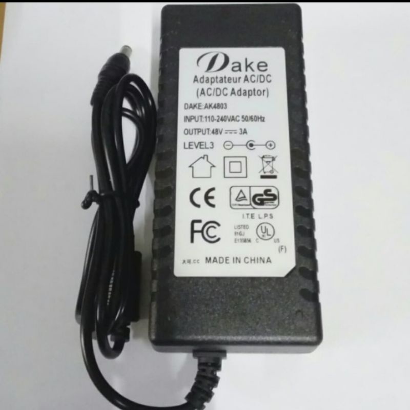 Adaptor 48V 3A/Adaptor DC 48Volt 3Amper (Dake)