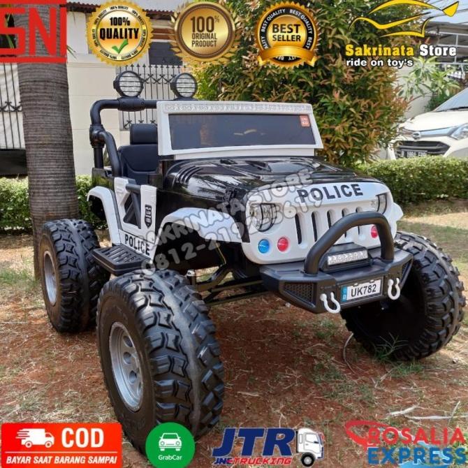 Mainan Mobil Aki Size Anak - Jeep Monster Truck - Uk 782 Ahyiseller