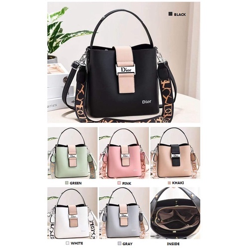 BJ72138 - BEIGE/BLACK/GRAY/GREEN/PINK/WHITE - TAS HANDBAG JINJING SLEMPANG TAS KERJA IMPORT TERMURAH TERLARIS BAGSTORE JAKARTA GT1807 BQ3084 CR7490 ELJ5781 JT88073 LT1345